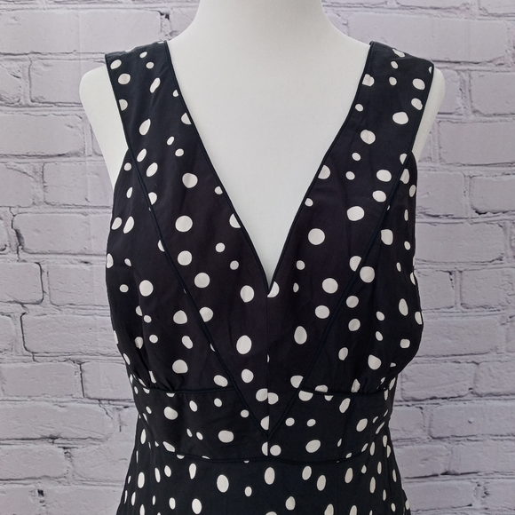 INC. Polka Dot Silk Dress Size 10 - Picture 2 of 10